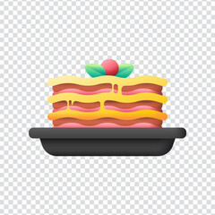 Lasagna Italian Food Design