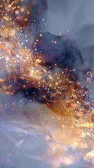Mesmerizing 3D Render of a Luminous Sphere with Sparkling Particles, Showcasing a Dreamlike Quality and Evoking a Sense of Wonder and Magic, Perfect for Fantasy or Sci-Fi Projects