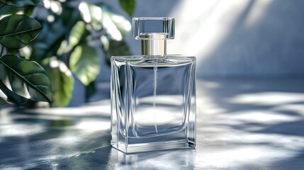 Elegant perfume bottle on a surface