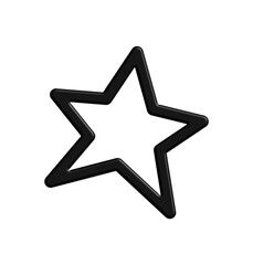Star doodle 3d on white background