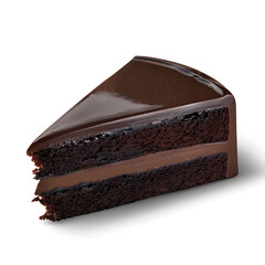 Decadent Slice of Chocolate Cake with Smooth Ganache Glaze