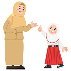 Illustration of Teacher and Student