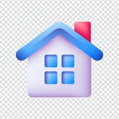 3D House Home Icon Design
