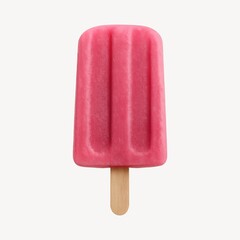 Vibrant pink popsicle delight.