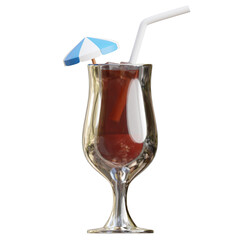 Pina Colada Glass - Tropical Drink