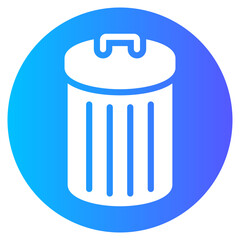 trash gradient icon