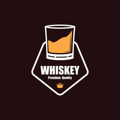 Bourbon whiskey logo with luxury retro vintage decoration. for labels,drinks, badges, bars,clubs, cafes, restaurants and brand company