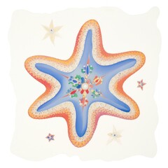 Colorful abstract starfish illustration