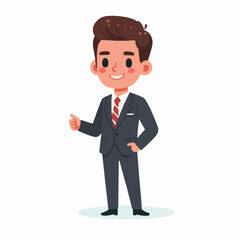Happy Businessman Illustration – Corporate Character