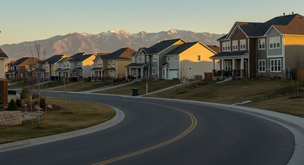 Luxury house at sunny day in Calgary, Canada.