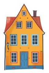 Charming colorful house illustration
