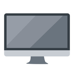 Fototapeta premium 2D vector of a desktop monitor with wide screen. Suitable for tech, workspace, digital tools, or modern productivity illustrations.