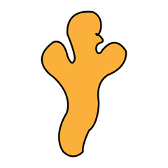 ginger silhouette icon design template