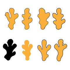ginger silhouette icon design template