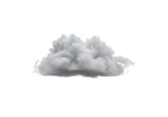 Gray cloud floats serenely on white