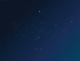 Fototapeta premium Blue glow shining starry sky starlight background design