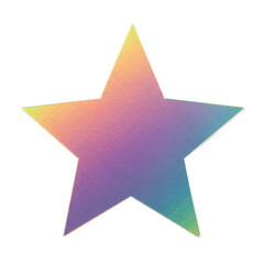 Obraz premium Iridescent star sticker on white backdrop