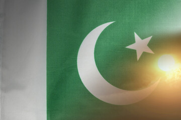 Pakistan national flag. Concept of Pakistan Independence Day
