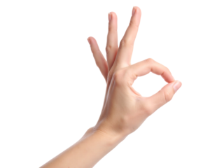 Hand Making OK Gesture _ Generated By Adobe Firefly