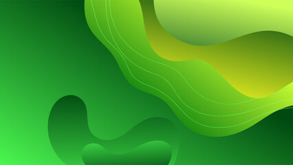 ABSTRACT BACKGROUND GRADIENT SMOOTH LIQUID GREEN YELLOW COLOR WITH HAND DRAWN ORGANIC SHAPES DESIGN VECTOR TEMPLATE GOOD FOR MODERN WEBSITE, WALLPAPER, COVER DESIGN 