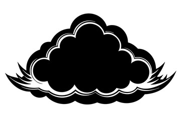 Vector illustration of an abstract cloud