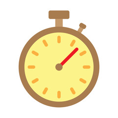 Stopwatch Vector Flat Icon Design