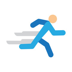 Sprint Runner Vector Flat Icon Design