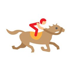 Horse Racing Vector Flat Icon Design