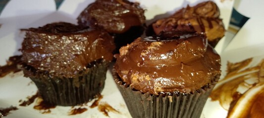 chocolate muffins with nuts