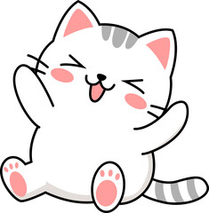 Striped Tabby Kitten illustration