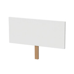 Fototapeta premium Empty white signboard with wooden support.