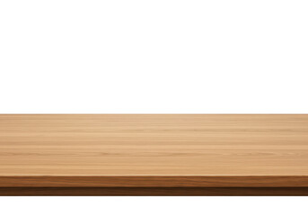 Fototapeta premium A clean wooden table surface with a natural grain texture, isolated on a transparent background for product display