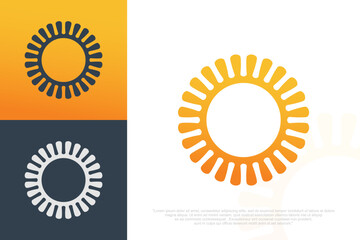 Minimalist sun logo design template. Modern style sun logo . vector illustration