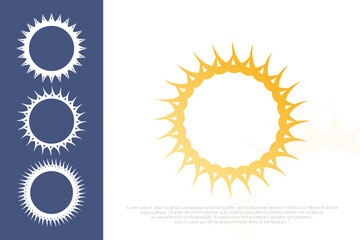 Sun simple icons collection. Vector illustration