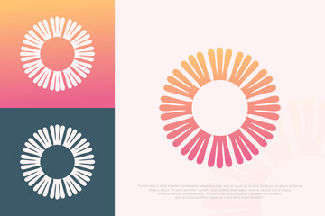 Sun simple icons collection. Vector illustration