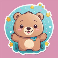 Adorable bear 4.eps Illustration