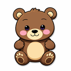 Kawaii bear 5.eps Art Print