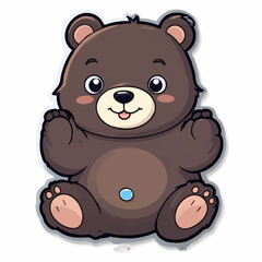 Adorable bear 6.eps Illustration