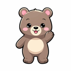 Kawaii bear 30.eps Art Print