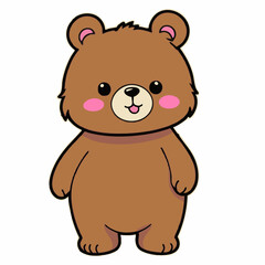 Kawaii bear 33.eps with Sparkling Eyes