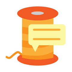 Message Thread Vector Flat Icon Design