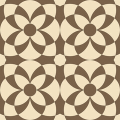 Italian ceramic tile pattern. Mediterranean porcelain pottery. Ethnic folk ornament.