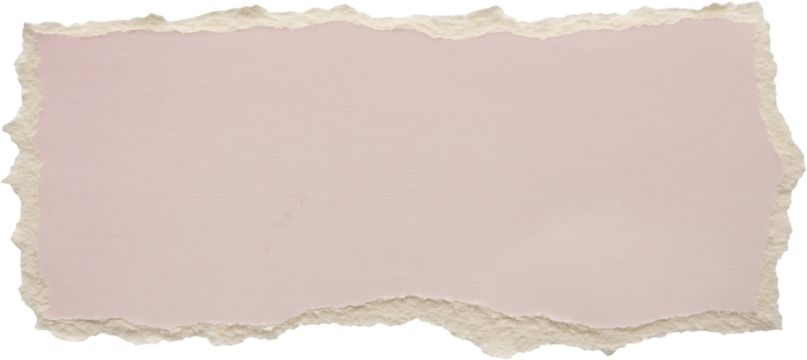 piece of pink cardboard paper tear isolated on white background