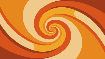Groovy Swirl Design in Orange Peach and Gold