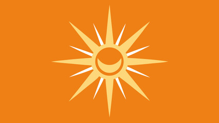 Sun Symbol with Symmetrical Rays Minimal Design