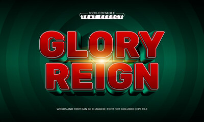 Fototapeta premium glory reign editable text effect with a king and knight text style
