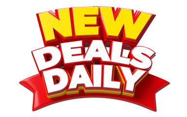 New deals Daily 3D Rendered Text Graphic for Marketing and Advertising