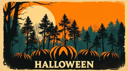 halloween background with pumpkin
