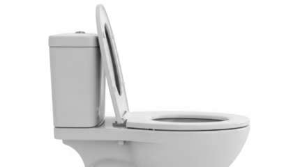 Modern white toilet isolated on transparent background