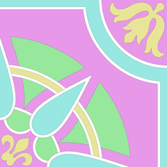 Italian ceramic tile pattern. Mediterranean porcelain pottery. Ethnic folk ornament.